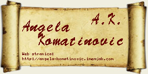 Angela Komatinović vizit kartica